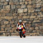 Dani Pedrosa ( Honda), durante la segunda sesion de entrenamientos libres disputados en el Circuito Motorland de Alcañiz (Teruel)
