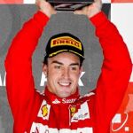 Fernando Alonso, en el podio del Gran Premio de Singapur