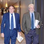 Sáez Aguado y Agustín Álvarez, ayer, antes de atender a la prensa