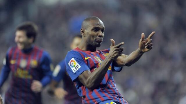 Éric Abidal durante su etapa en el Barcelona.