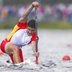 David Cal, durante la semifinal de C-1 1.000, en la que acabó en tercera posición