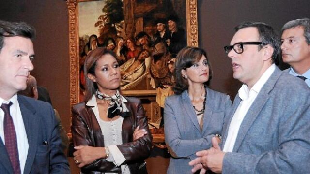 Lola Johnson, Ana Botella y Rafael Ripoll acudieron a la inauguración de la muestra en el San Pío V