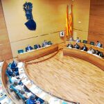 Los diputados de la Corporación provincial ayer durante la celebración del pleno