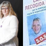 María del Mar Bermúdez y Francisco Palo con una foto de su hija