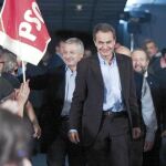 El presidente del Gobierno con José Blanco, ayer en Lugo