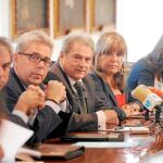 El presidente de la Diputación, Alfonso Rus, ayer durante un desayuno informativo con los medios de comunicación