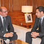 Sánchez y Moreno, ayer en el encuentro que mantuvieron en Madrid