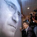 López en la sede del PSE en Bilbao antes de comparecer
