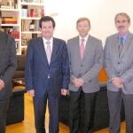 José Císcar, José María Saval Pérez, Enrique Llobell y Carlos Borrás durante el encuentro mantenido ayer