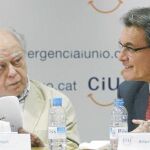 Jordi Pujol y Artur Mas, durante el acto de ayer