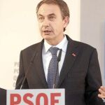 José Luis Rodríguez Zapatero, ayer, en un mitin en Soria
