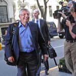 El comisionado de la NBA, David Stern, en Nueva York