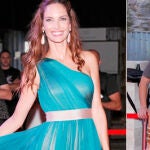 La modelo Eugenia Silva, con vestido vaporoso de inspiración griega, y Carmen Lomana