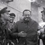 Una escena del frente de Teruel con Hemingway.