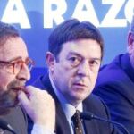 De izquierda a derecha: Gloria Lomana, Javier González Ferrari, Albert Montagut y Francisco Marhuenda Industria, Miguel Sebastián; la ministra de Defensa, Carme Chacón y el presidente del Part