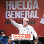 El secretario general de CC OO, Ignacio Fernández Toxo, ayer en Madrid