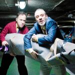 De izda. a dcha., Luis Bermejo y Javier Gutiérrez, en la obra