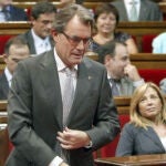 Artur Mas durante su intervención en el Debate de Política General