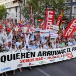 Miles de manifestantes protestan contra las reformas del Gobierno