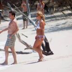 a cantante estadounidense Britney Spears en 2008 en playa Barrigona, en Costa Rica