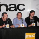El concejal de Cultura del Ayuntamiento de Murcia, Rafael Gómez (centro), durante la presentación