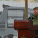 Fidel Castro durante un discurso en 2006