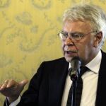 Felipe González, durante su intervención en la Casa de América