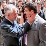 José Antonio Griñán y Diego Valderas, en el inicio de esta legislatura tras sellar el pacto de Gobierno