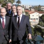 Rubalcaba y Navarro ayer en Tarragona defendieron el corredor mediterráneo