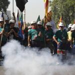 Nueve detenidos y varios contenedores calcinados tras una marcha en apoyo a los mineros