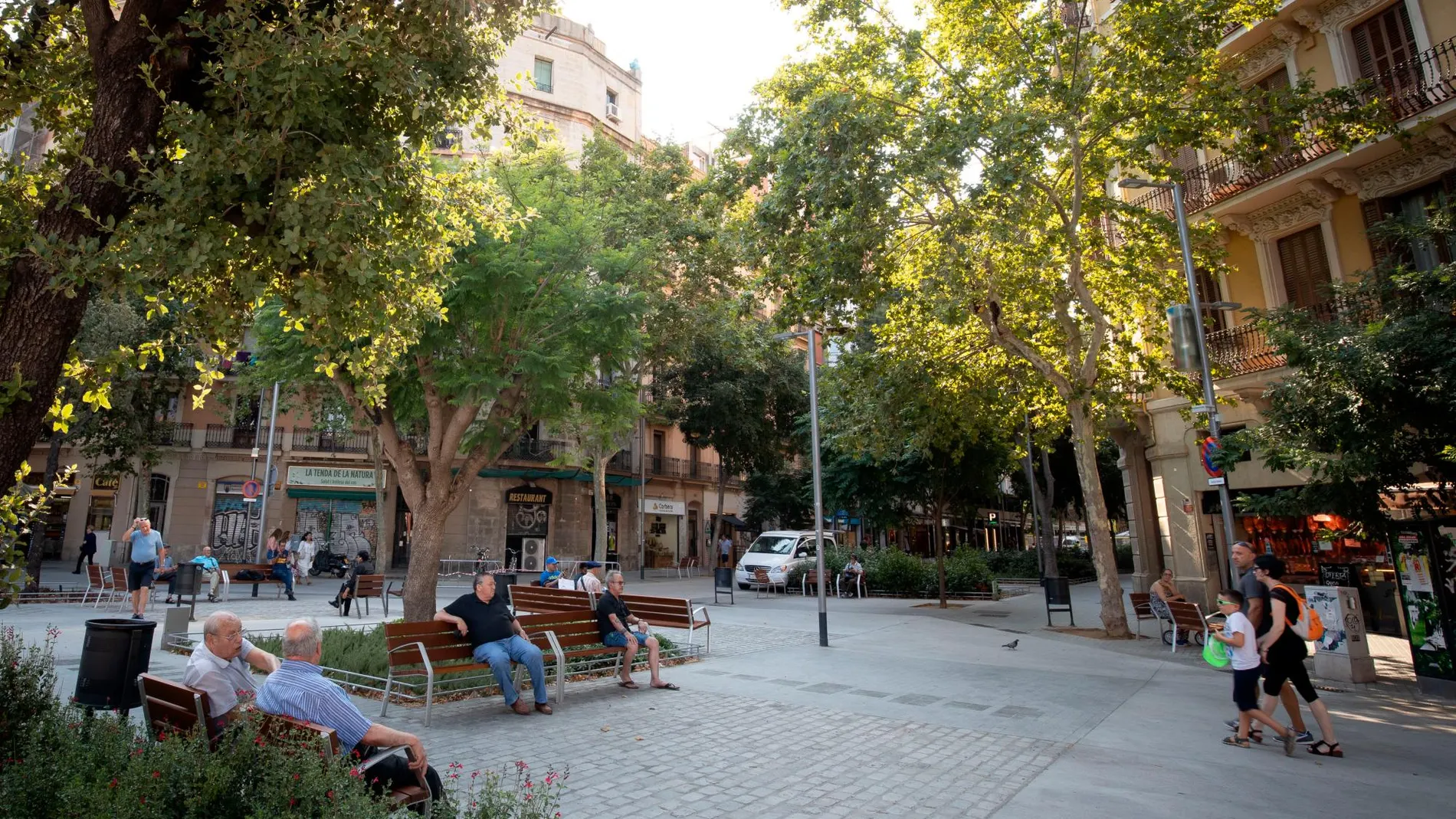 Una de las nuevas plazas que componen la superisla de Sant Antoni