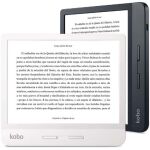 El eReader Kobo Libra H2O se puede utilizar en formato horizontal y vertical, con botones laterales para avanzar y retroceder las páginas.