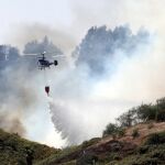 Uno de los focos del incendio en Gran Canaria