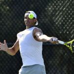 Nadal, en un entrenamiento en Montreal