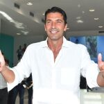 Buffon, a su llegada al centro médico donde se hizo el reconocimiento