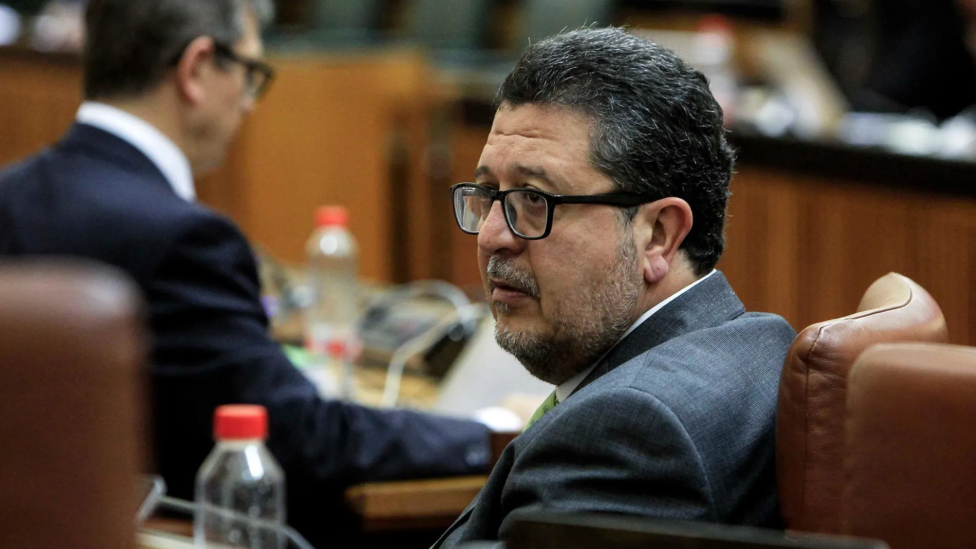 El ex líder de Vox en Andalucía Francisco Serrano, en el Parlamento de Andalucía