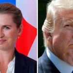 Mette Frederiksen y Donald Trump