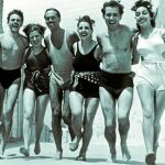 De izda. a dcha., Víctor María Cortezo, Blanca Pelegrín, Luis Cernuda, María del Carmen García Lasgoity, Manuel Altolaguirre y María del Carmen Antón en el verano de 1937
