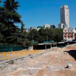 Vista general de las obras de la Plaza de España