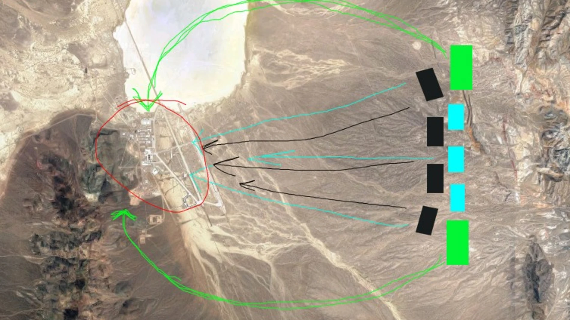Imagen del último plan para tomar «al asalto» el Área 51