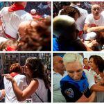 Imágenes de los altercados en el interior del Ayuntamiento de Pamplona esta mañana. (Fotos: LA RAZÓN)