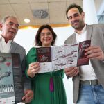 La vicepresidenta segunda de la Diputación de Málaga, Margarita del Cid, en la presentación de esta fiesta, junto al presidente del Consejo Regulador, José María Losantos y el presidente de MAHOS, Javier Frutos / Foto: La Razón