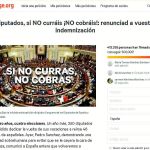 Change.org ofrece su plataforma a esta campaña para que los diputados renuncien a su indemnización