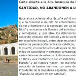 Carta abierta a la Alta Jerarquía de la Iglesia Católica