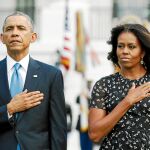 Barack Obama y Michelle Obama en el aniversario del 11-S en 2014