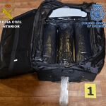 Una de las valijas requisadas