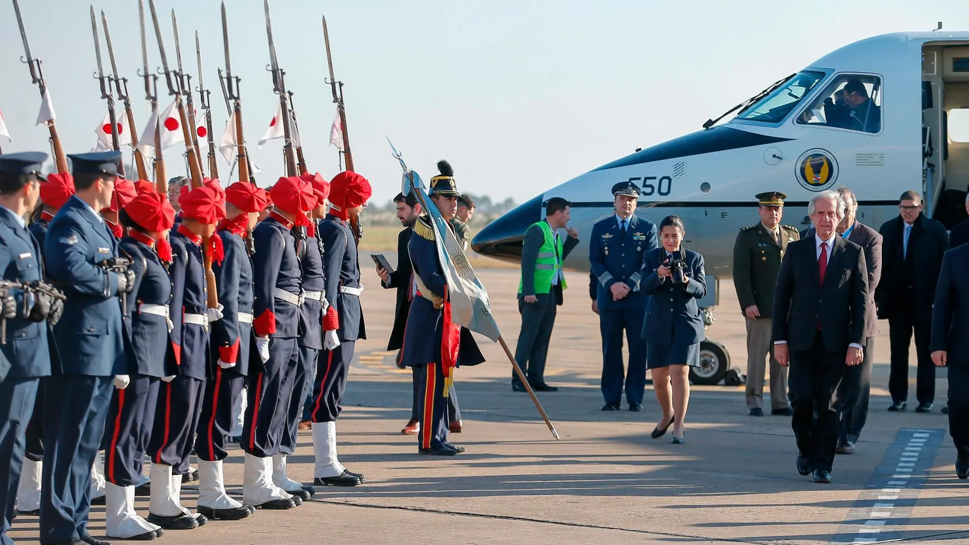 El presidente de Uruguay, Tabaré Vázquez, a su llegada a Santa Fe/EFE