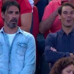 Nadal con Aouate en la grada