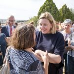La consejera Isabel Blanco junto con Javier Iglesias en el «Día de la Mujer Rural» celebrado en Salamanca.