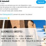 Captura de la convocatoria de los CDR